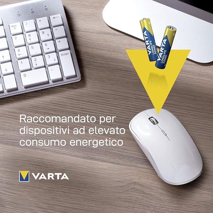Batteria Varta Longlife power ministilo AAA blister da 4