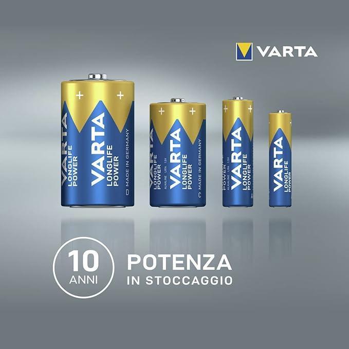 Batteria Varta Longlife power ministilo AAA blister da 4