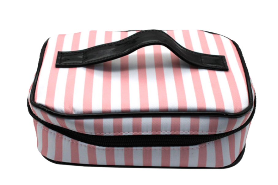 Set 4 Borsette da Viaggio Donna in PVC e Poliestere u2013 Beauty Case Capienti con Chiusura Zip, Fantasia Colorata, Inclusa Borsa Trasparente 26x20x9 cm + 3 Pochette 16x9 cm
