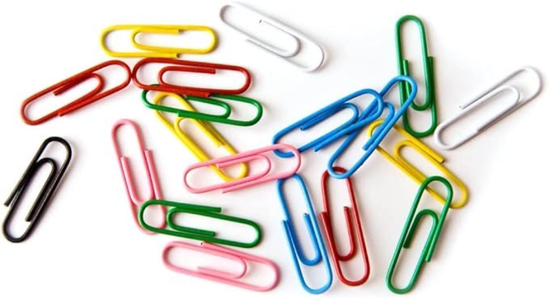 Graffette Sunlux medie in acciaio plastificato 33mm conf. da 70 pz. colori assortiti