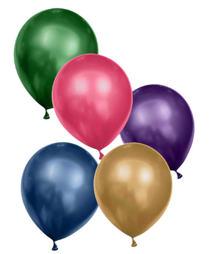 Palloncini colori assortiti metal 10'' confezione da 10 pezzi