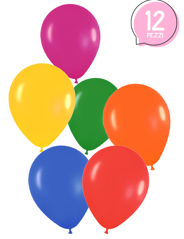 Palloncini colori assortiti 10'' confezione da 12