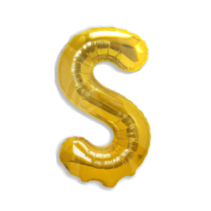 Palloncino lettera s oro metal 35cm