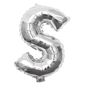 Palloncino lettera s argento metal 35cm