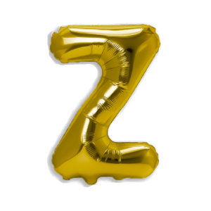 Palloncino lettera z oro metal 35cm