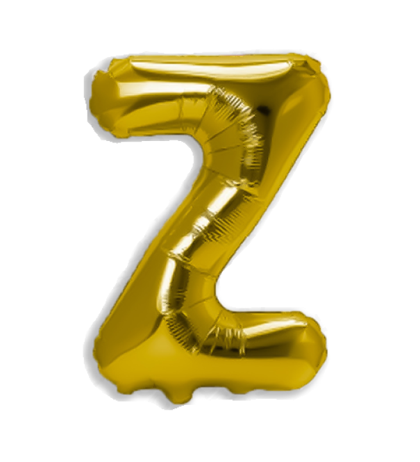 Palloncino lettera Z oro metal 35cm