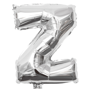 Palloncino lettera z argento metal 35cm