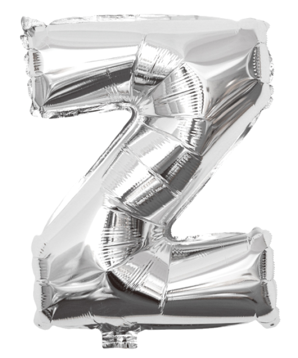 Palloncino lettera Z argento metal 35cm