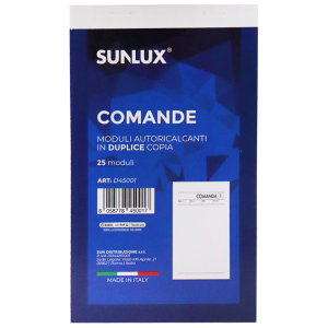Blocco comande  10pz x 25 moduli in duplice copia