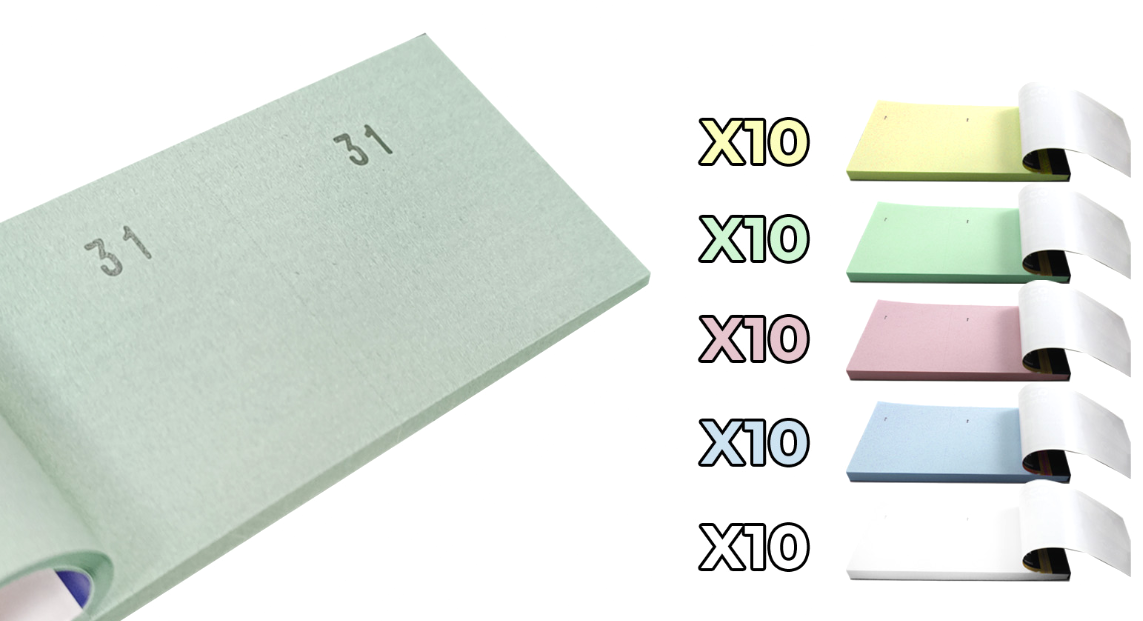 Blocco scontrini Sunlux numerati 1-100 25pz. f.to 6x13 cm 