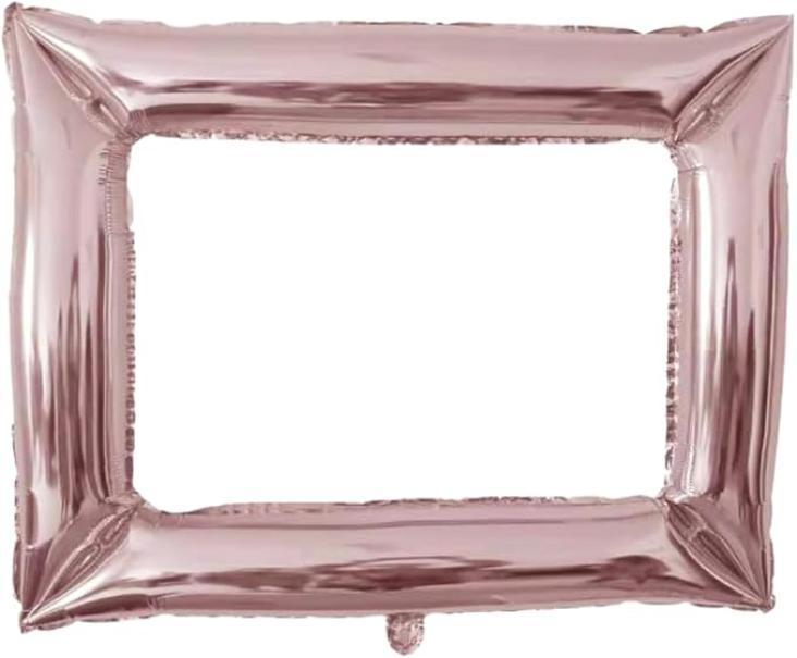 Palloncino cornice selfie Rosa Gold metal 98x80 cm