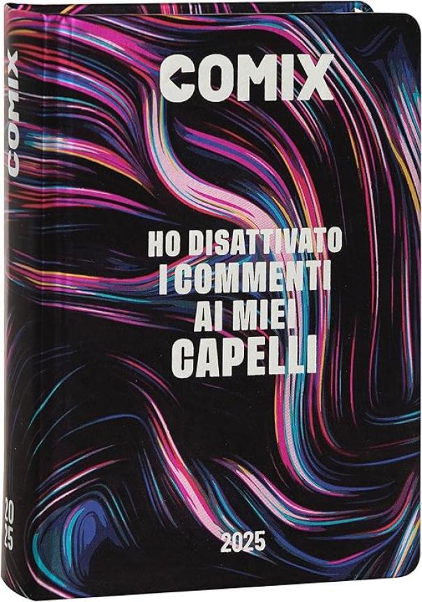 Diario mini scuola Comix 2025 copertina rigida Multicolore 11x15cm
