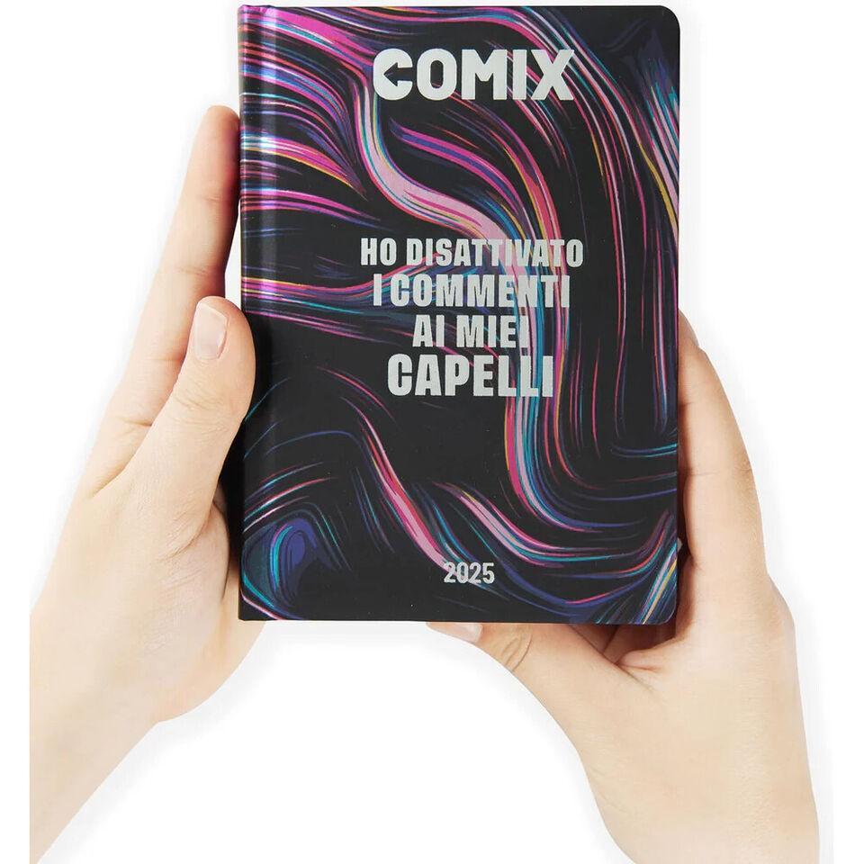 Diario mini scuola Comix 2025 copertina rigida Multicolore 11x15cm