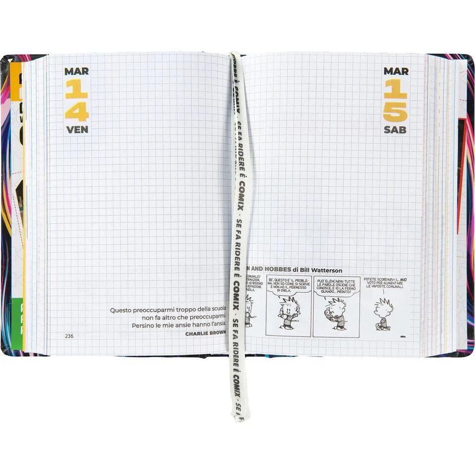 Diario mini scuola Comix 2025 copertina rigida Multicolore 11x15cm