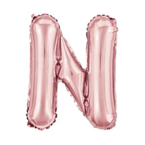 Palloncino lettera n oro rosa metal 35cm