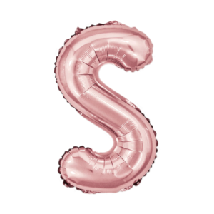 Palloncino lettera s oro rosa metal 35cm
