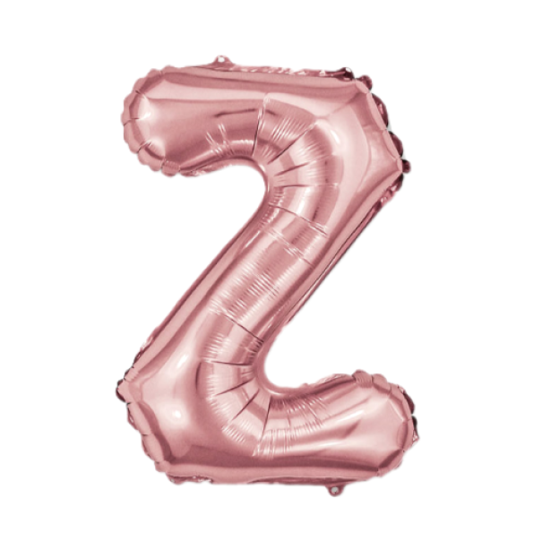 Palloncino lettera Z Oro Rosa metal 35cm