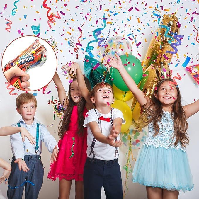 Palloncino pistola spara coriandoli monouso 6 pezzi
