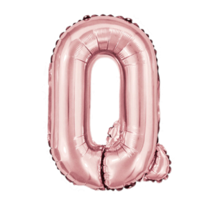 Palloncino lettera q oro rosa metal 35cm