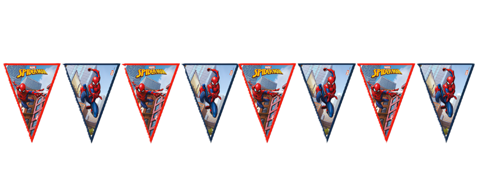 Festone Bandierine Spiderman 2.3mt 25x17cm