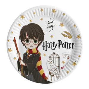 Piatti in carta harry potter 23cm, confezione da 8, decorazioni per festa a tema harry potter