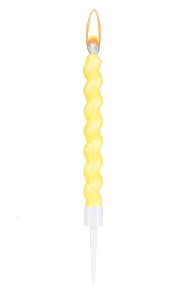 Candeline Wooparty colori assortiti 6pz 11cm