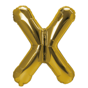 Palloncino lettera x oro metal 35cm