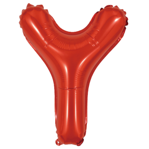 Palloncino lettera y rosso metal 35cm