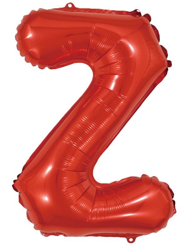 Palloncino lettera Z rosso metal 35cm