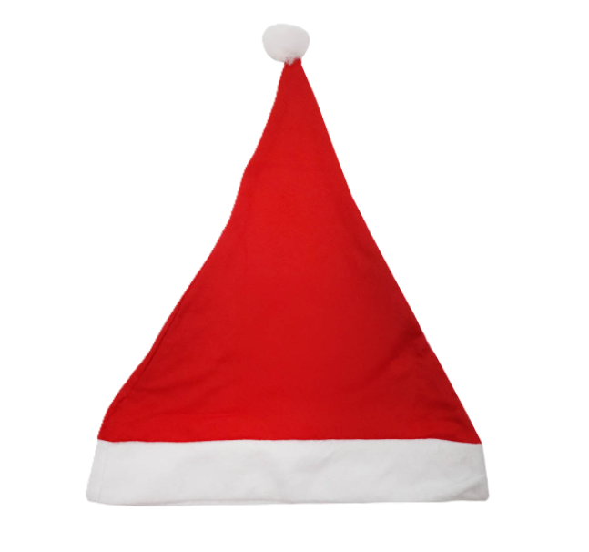 Cappello Babbo Natale 30x38 cm u2013 Set 10 Pezzi in Tessuto Rosso con Bordo Bianco per Feste e Eventi Natalizi