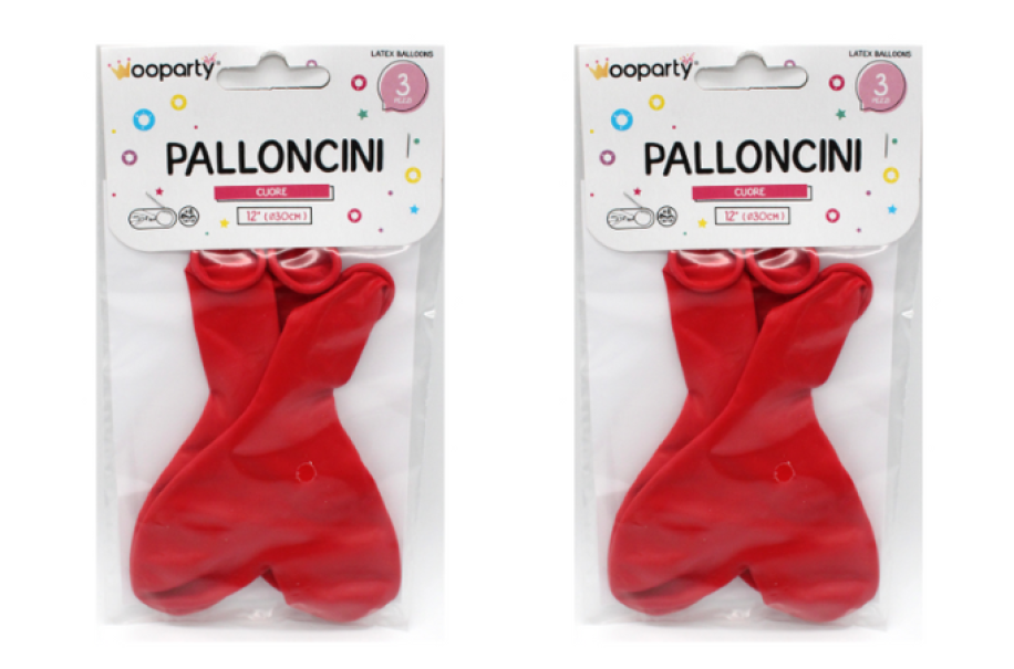 Kit Ti Amo (1 composizione Ti amo, 6 palloncini cuore rosso)