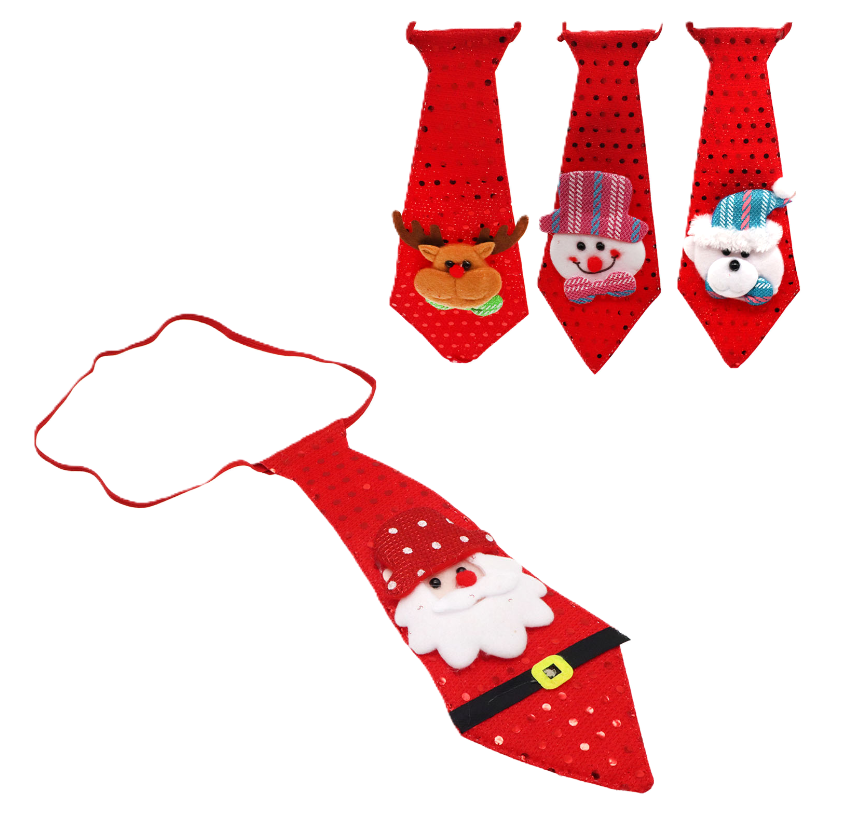 Cravatta Natalizia u2013 Fantasie Assortite 26x9 cm u2013 Confezione da 12 Pezzi u2013 Accessorio Natale Divertente per Feste e Eventi