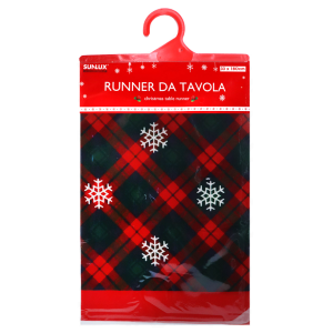 Runner da tavola natalizio 33x180 cm – decorazione tavola di natale in tessuto elegante, centrotavola festivo
