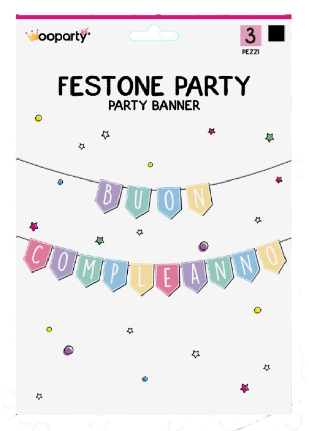 Festone Buon Compleanno Multicolore 3 m x 20 cm u2013 Decorazione in Carta per Feste, Compleanni e Party a Tema, Allegra e Facile da Appendere-04 Festone Buon Compleanno Multicolore 3 m x 20 cm u2013 Decorazione in Carta per Feste, Compleanni e Party a Tema, Allegra e Facile da Appendere