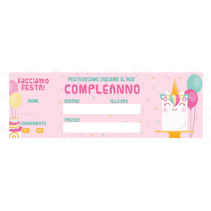 Biglietti inviti compleanno unicorn – 20 pezzi con buste, inviti festa bambini a tema unicorno, party magico, compleanno bimba/bimbo
