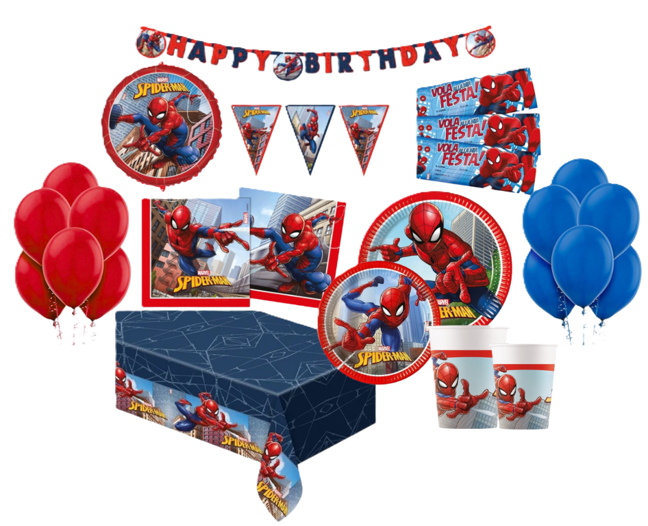 Kit Compleanno a tema Spiderman 136pz