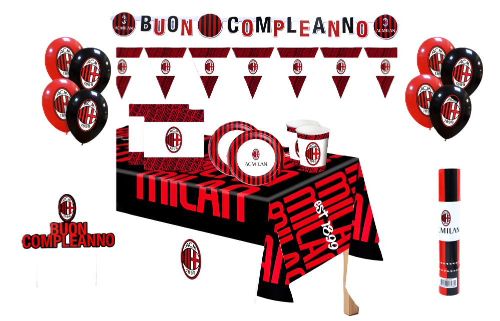 Kit Compleanno Milan 106pz