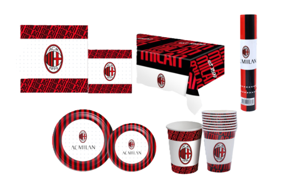 Kit Compleanno Milan 106pz