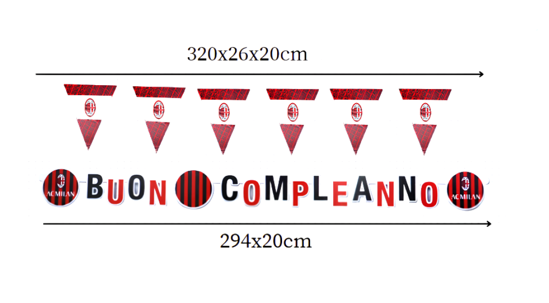 Kit Compleanno Milan 106pz