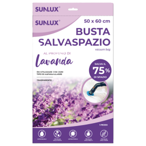 Buste salvaspazio 6pz. 50x60cm trasparente lavanda