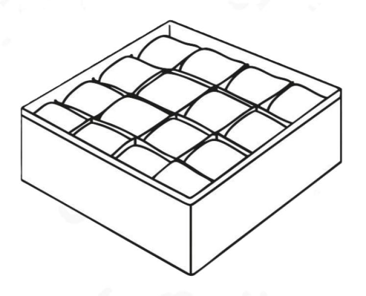 Organizer Cassetto Portatutto per Intimo con 16 Scomparti