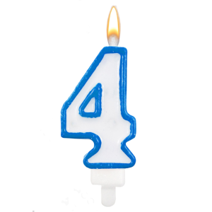 Candelina n.4 azzurro 8.5cm