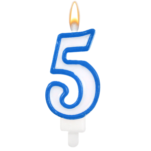 Candelina n.5 azzurro 8.5cm