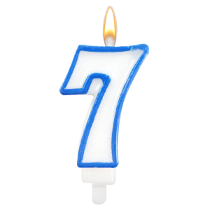Candelina n.7 azzurro 8.5cm