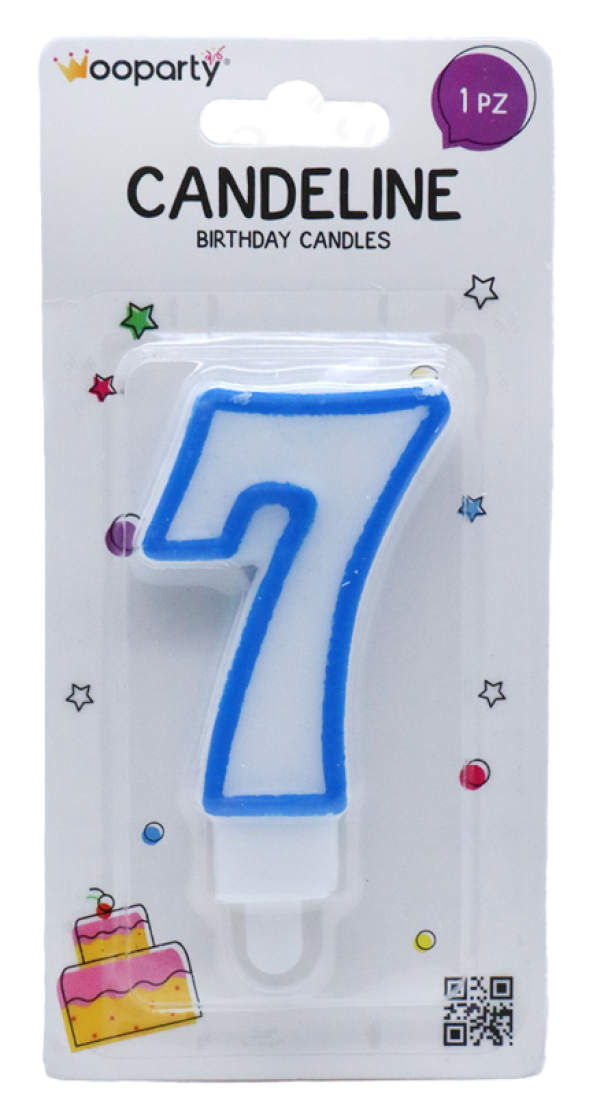 Candelina n.7 azzurro 8.5cm
