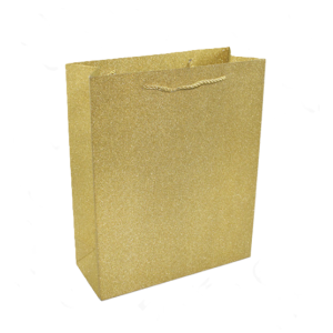Busta regalo oro glitter 12pz. 18x23x8cm tg.s