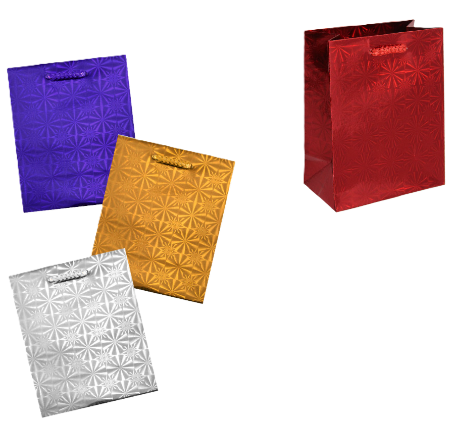 Buste regalo colori assortiti metal 12pz. 18x23x10cm