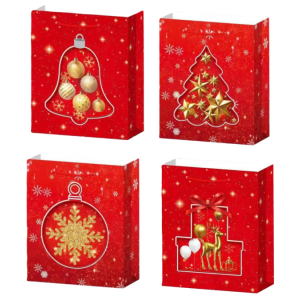 Buste natalizie assortite 12pz. 11x13.5x6.5cm tg.xs