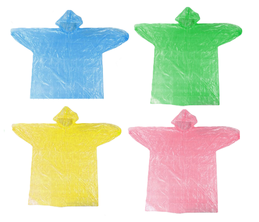 Impermeabile trasparente 4 pz in pvc
