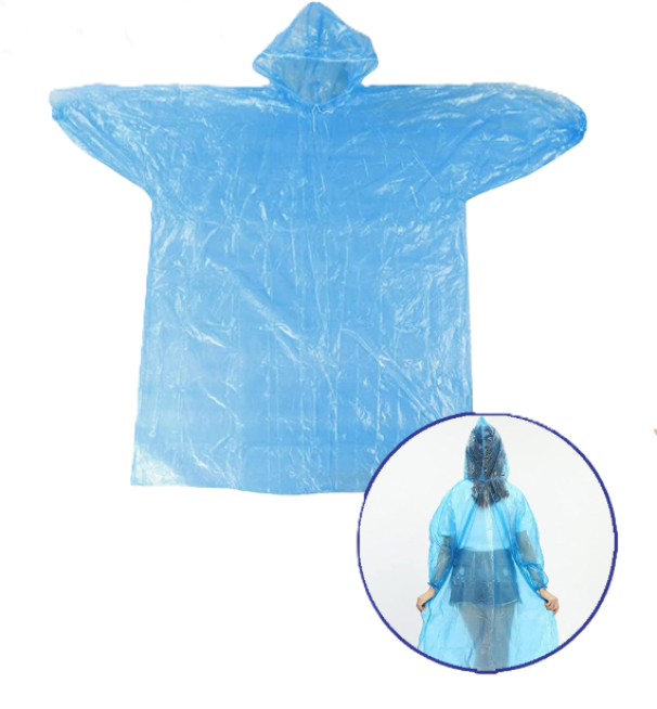 Impermeabile trasparente 4 pz in pvc